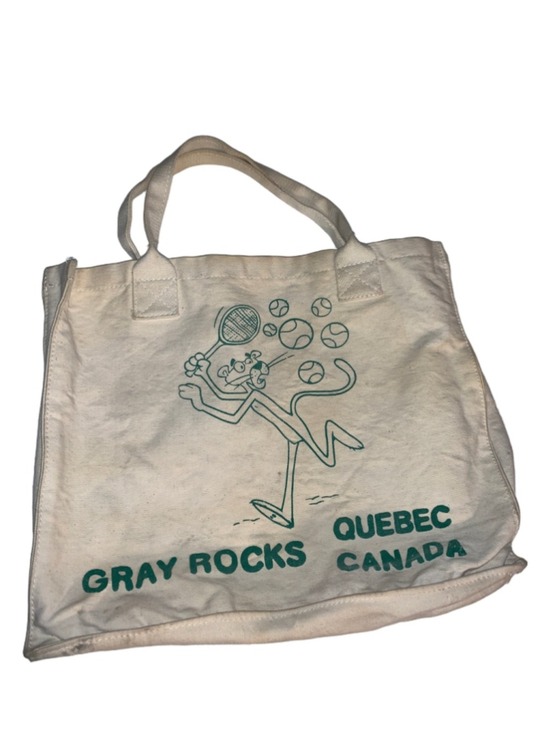 Unbranded Handbags - Unbranded Gray Rocks Tennis School Tote Bag One Size Beige Green
